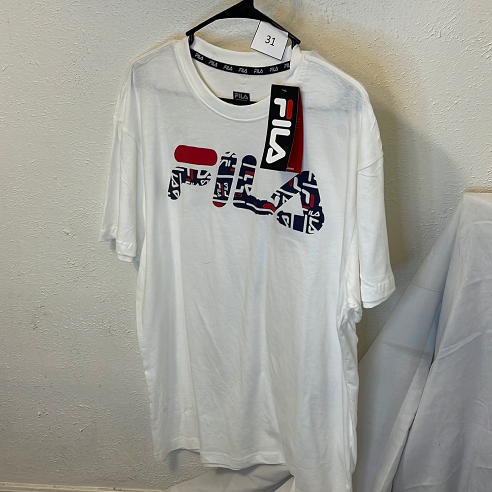 Fila Training Logo T-Shirt Short Sleeves Mens Size Large L NWT New Ret $38 W